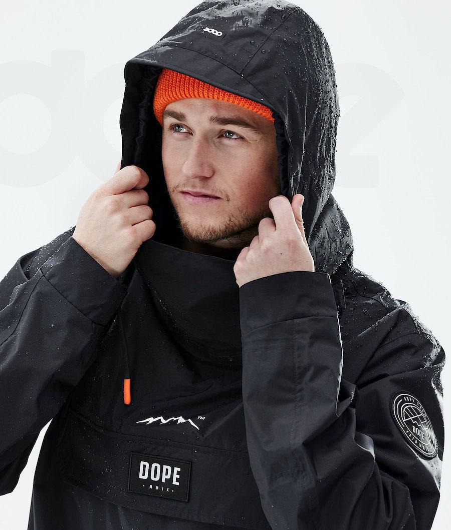 Black Men's Dope Blizzard Light Outdoor Jackets | AULH2690