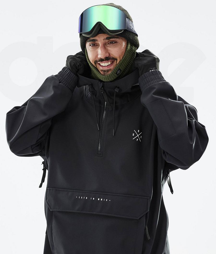 Black Men's Dope Cyclone Snowboard Jackets | AUIS2791