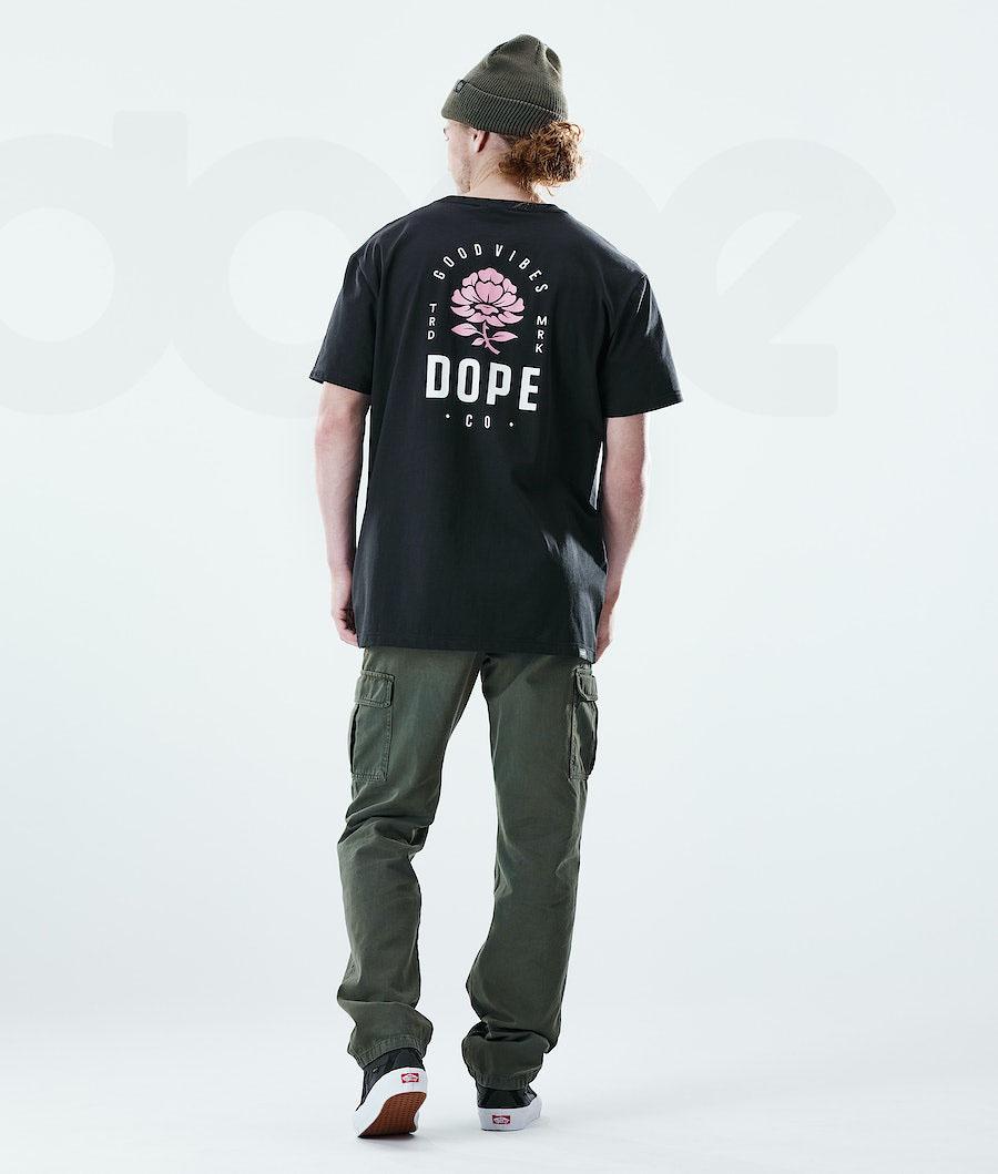 Black Men's Dope Daily Rose T Shirts | AUOR2985