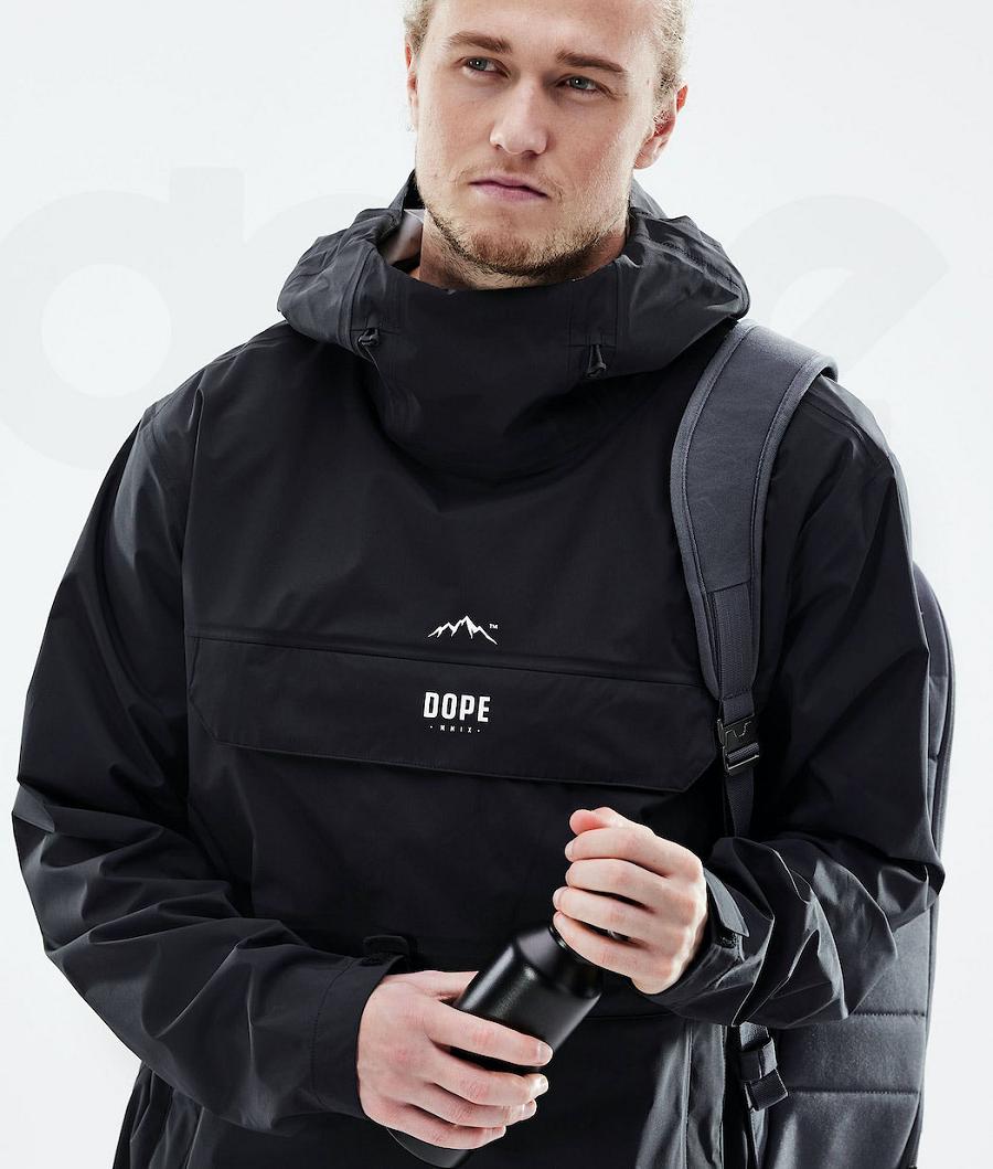 Black Men's Dope Downpour Outdoor Jackets | AUFM2696