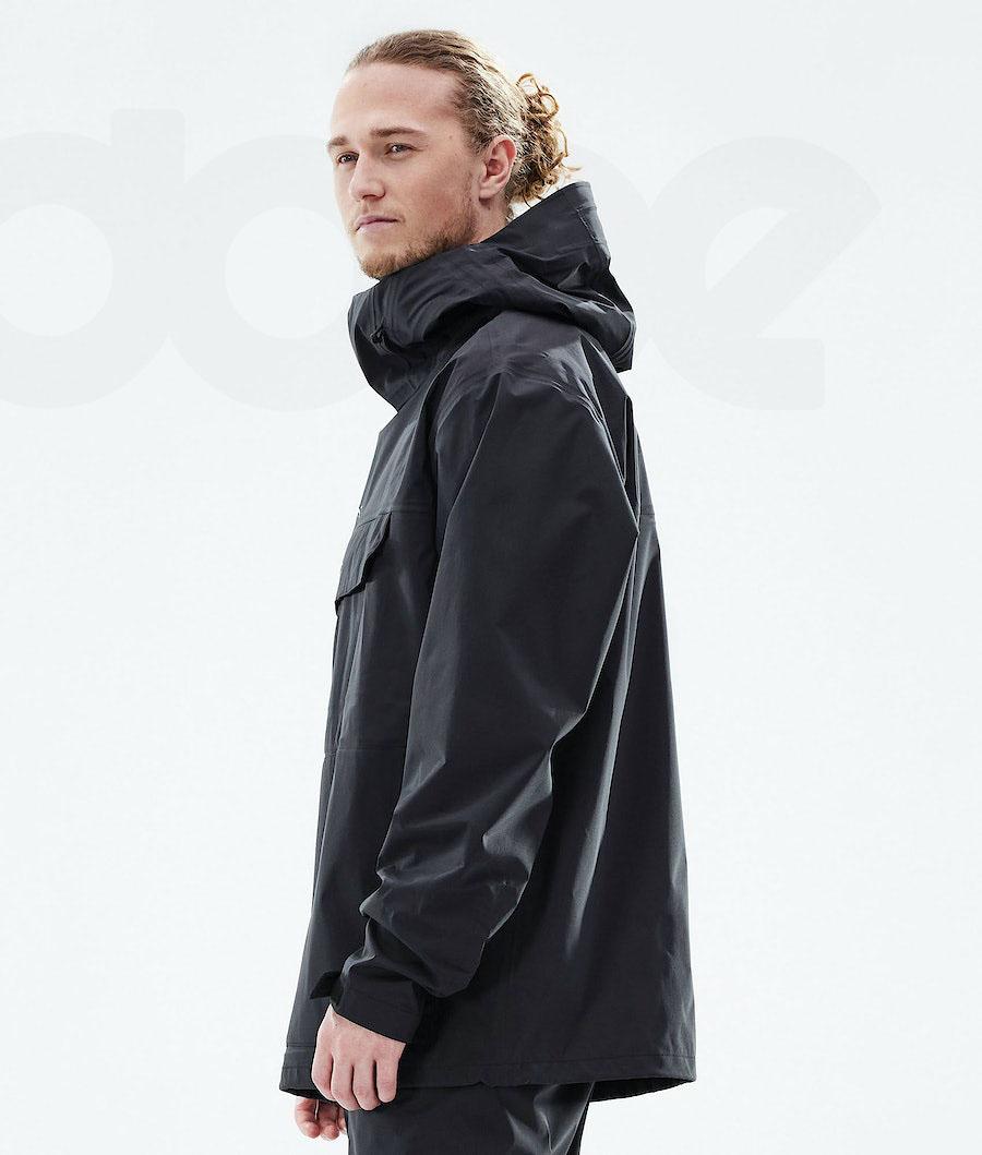 Black Men's Dope Downpour Outdoor Jackets | AUFM2696