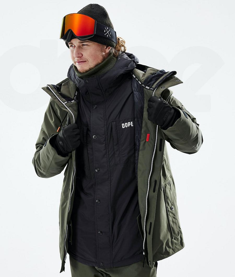 Black Men's Dope Insulated Snowboard Jackets | AUYU2793