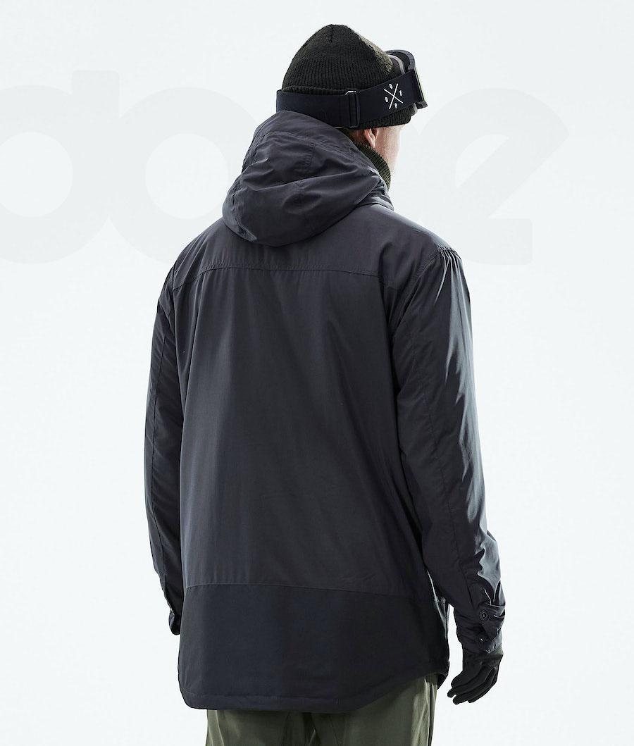 Black Men's Dope Insulated Snowboard Jackets | AUYU2793