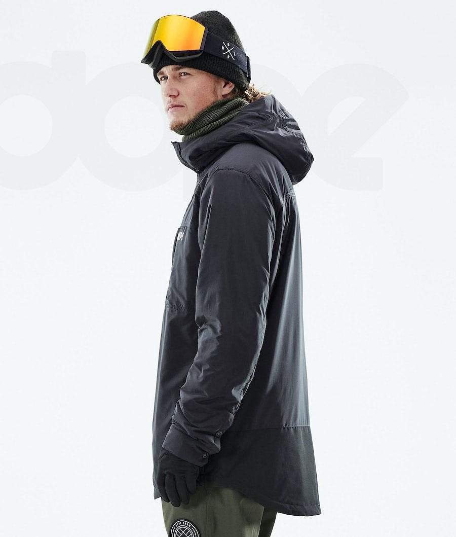 Black Men's Dope Insulated Snowboard Jackets | AUYU2793