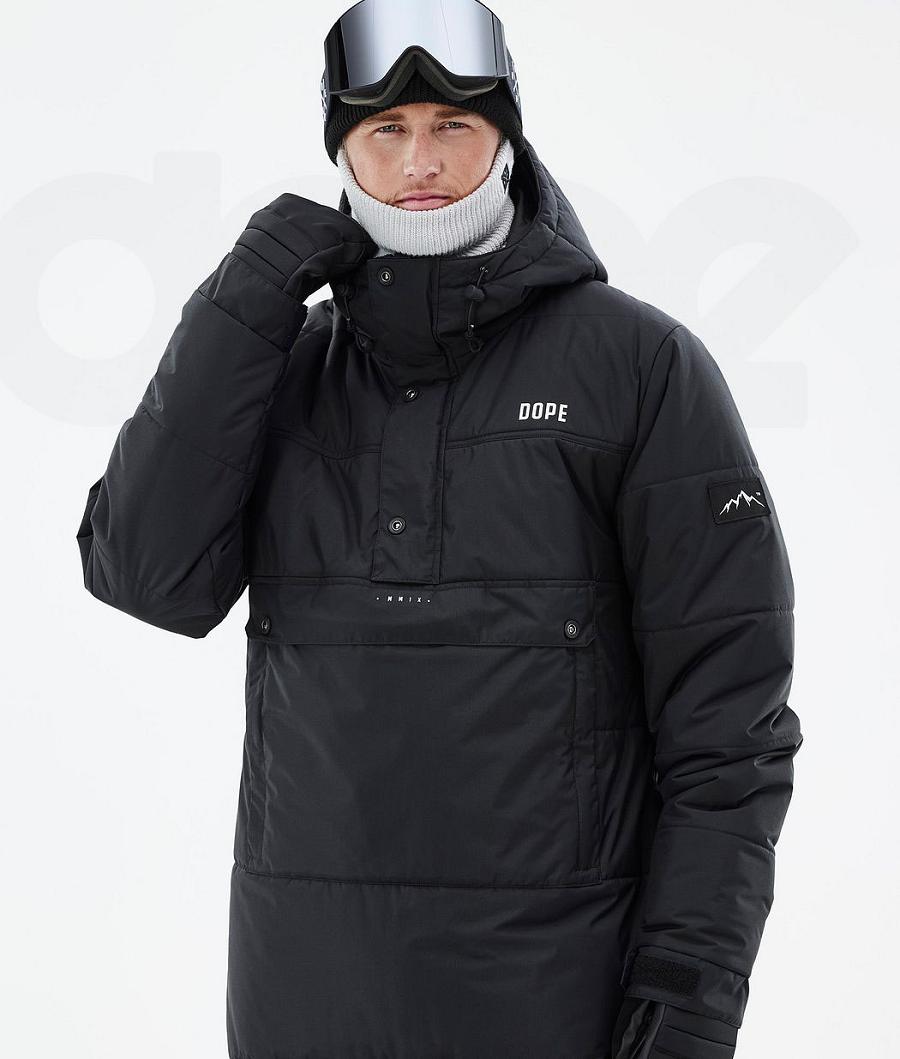 Black Men's Dope Puffer Snowboard Jackets | AUFM2811