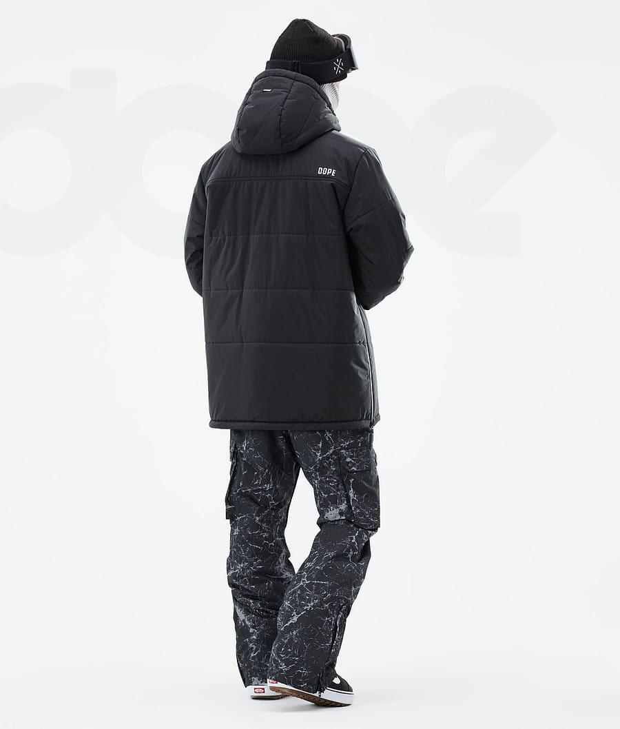 Black Men's Dope Puffer Snowboard Jackets | AUFM2811