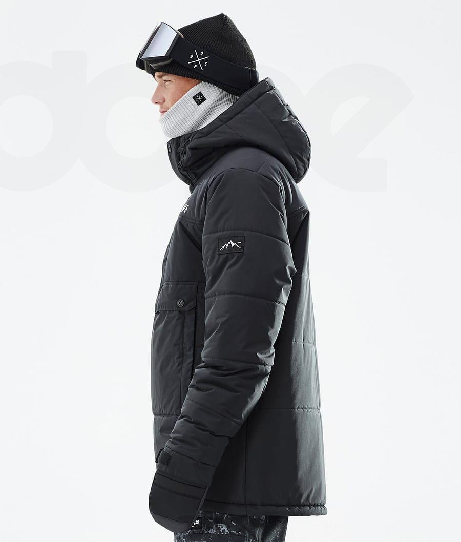 Black Men's Dope Puffer Snowboard Jackets | AUFM2811