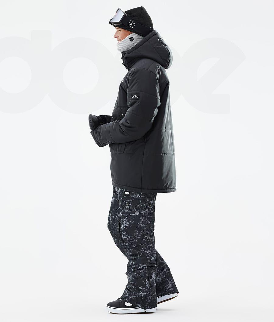 Black Men's Dope Puffer Snowboard Jackets | AUFM2811