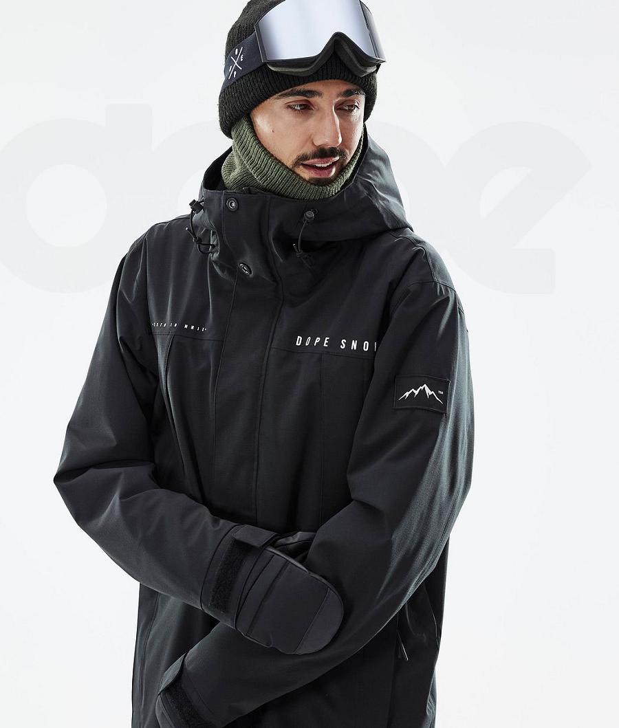 Black Men's Dope Ranger Ski Jackets | AUNB2942