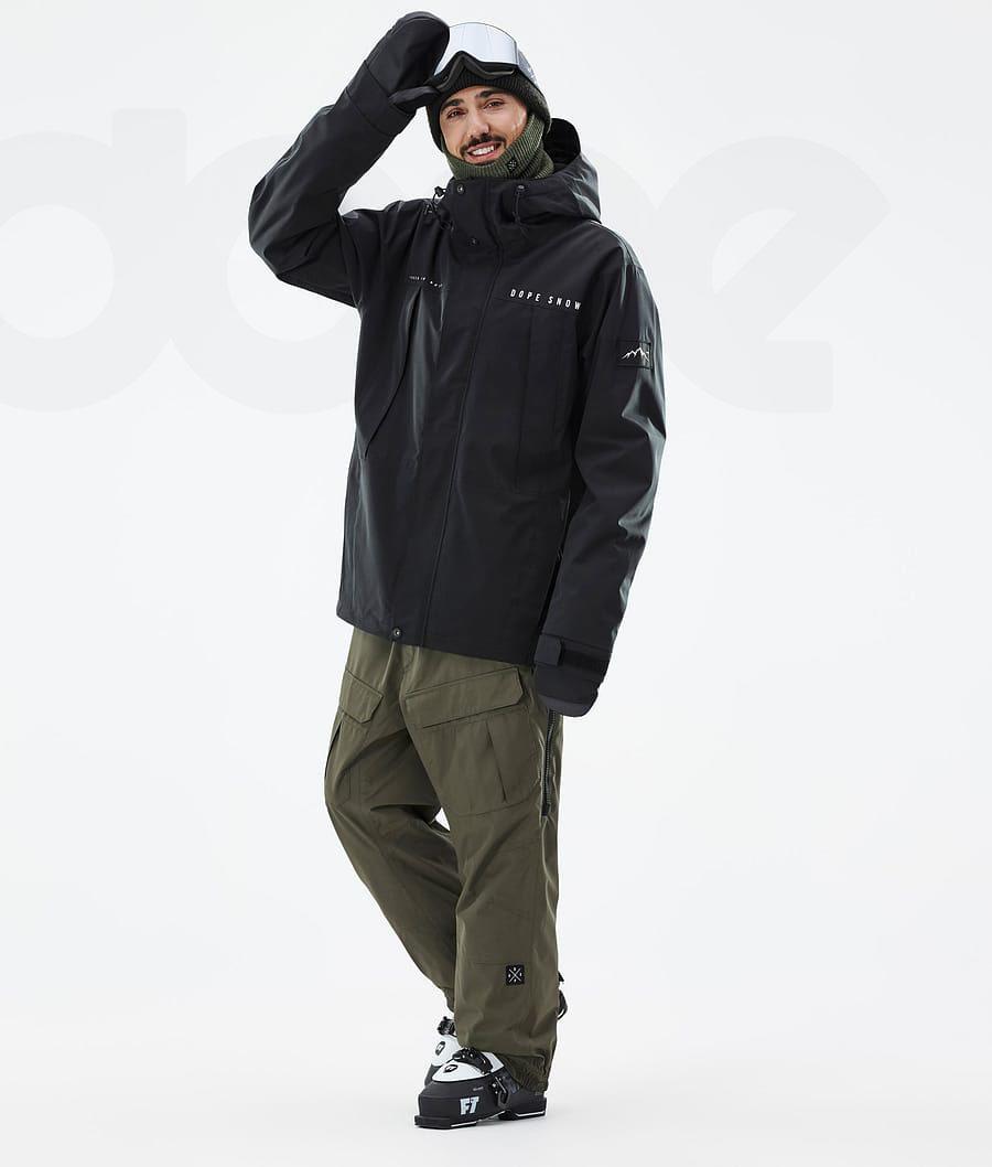 Black Men's Dope Ranger Ski Jackets | AUNB2942