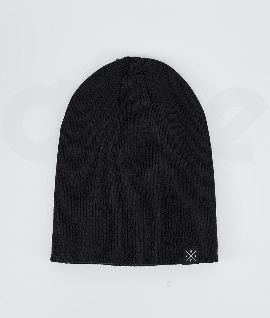 Black Men's Dope Solitude Beanie | AURW3203