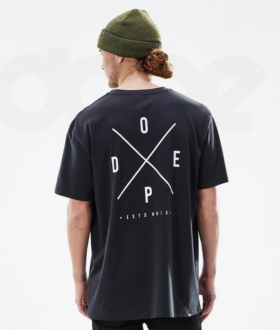 Black Men\'s Dope Standard 2X-Up T Shirts | AUYU2988