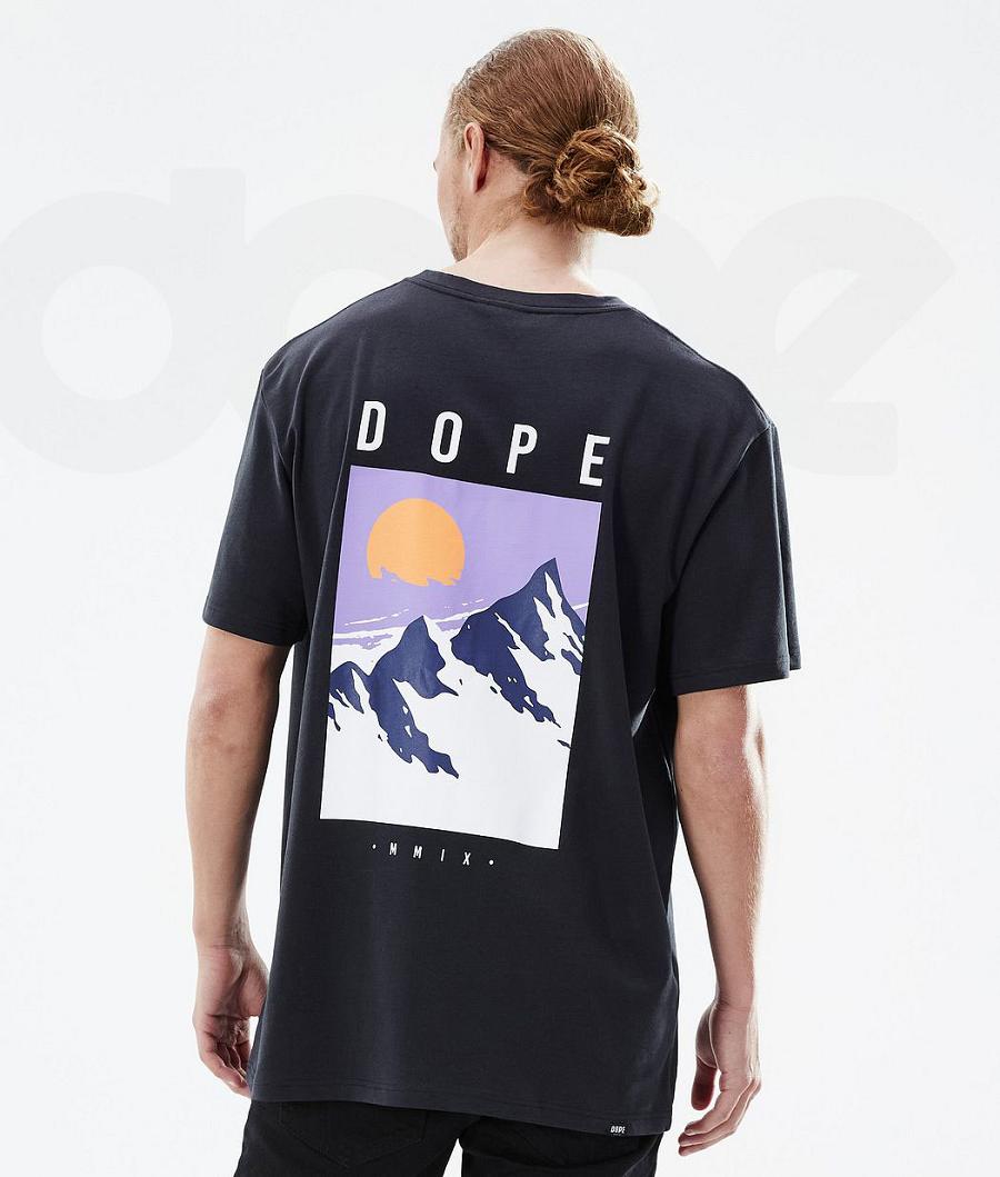 Black Men\'s Dope Standard Peak T Shirts | AURW2990