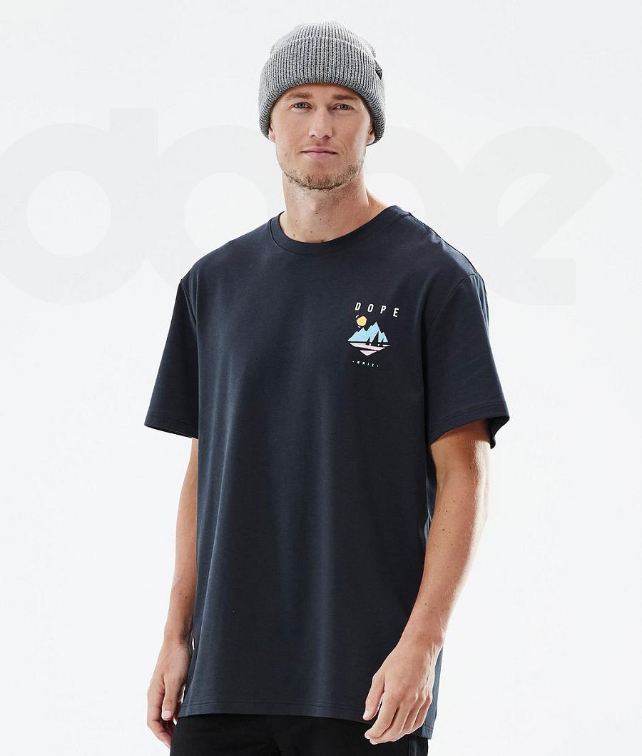 Black Men's Dope Standard Pine T Shirts | AUEX2991