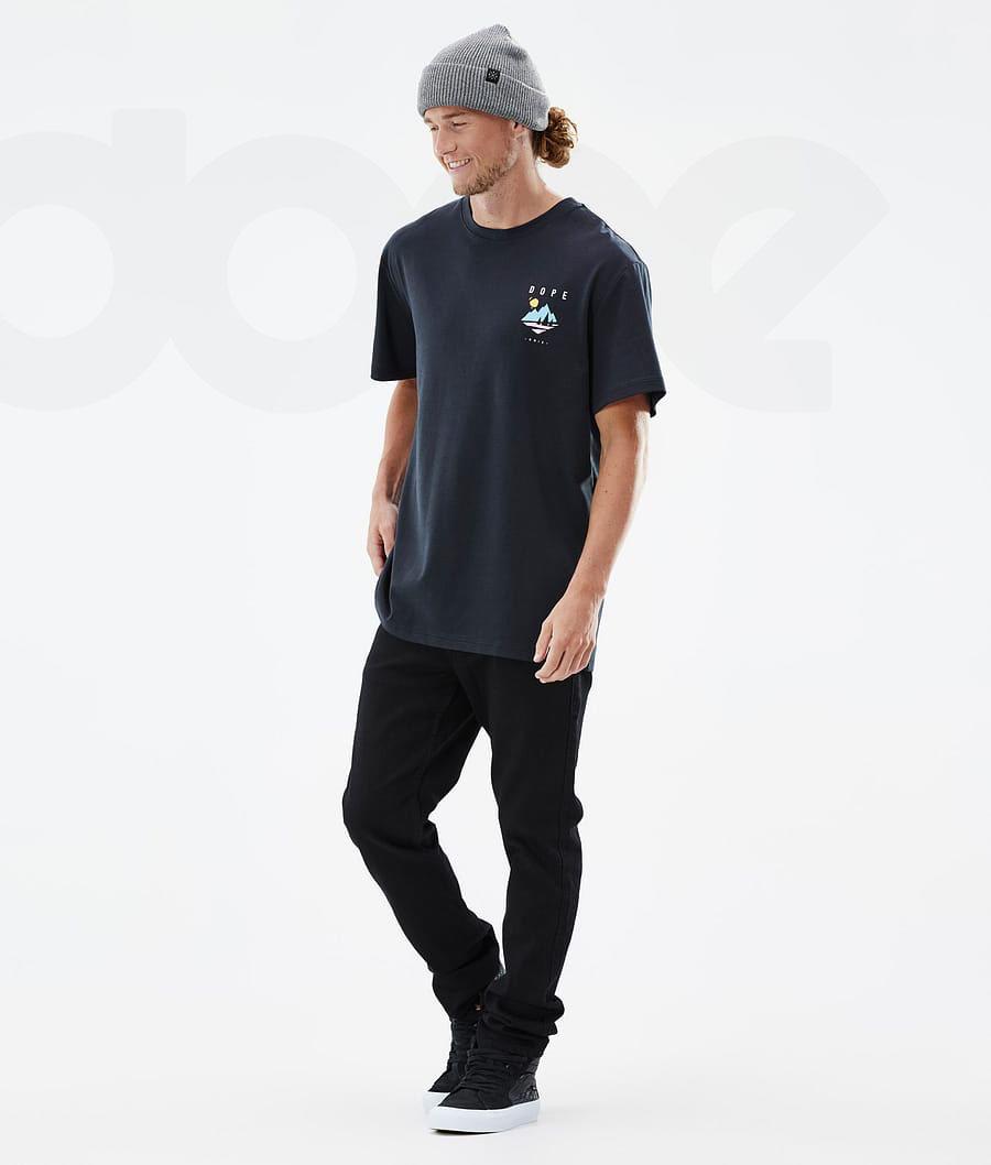 Black Men's Dope Standard Pine T Shirts | AUEX2991