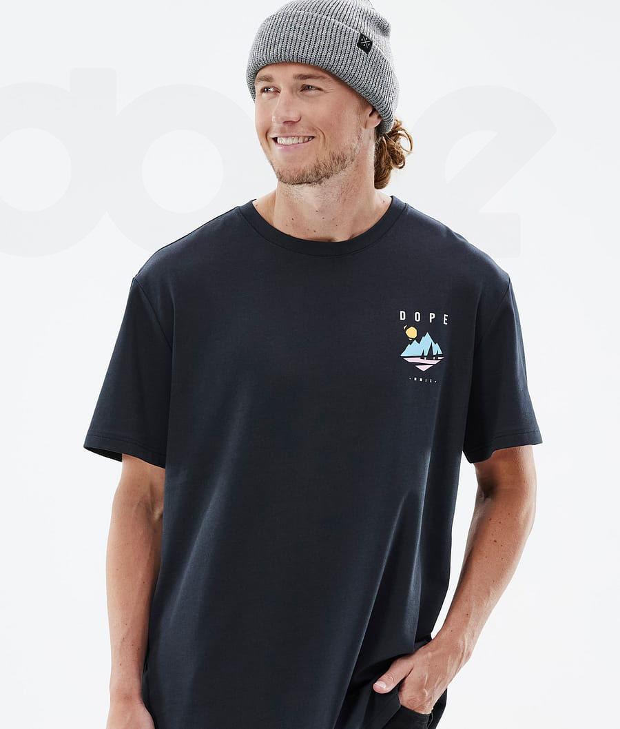 Black Men's Dope Standard Pine T Shirts | AUEX2991