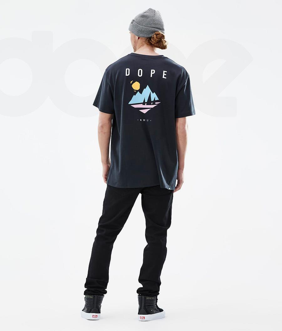 Black Men's Dope Standard Pine T Shirts | AUEX2991