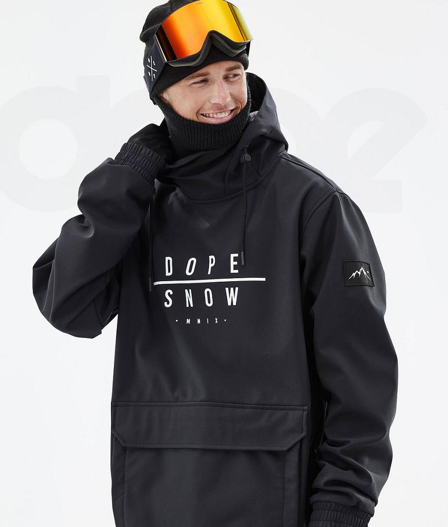 Black Men's Dope Wylie DS Snowboard Jackets | AURW2821