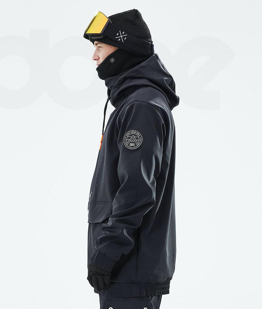 Black Men's Dope Wylie Patch Snowboard Jackets | AULH2832