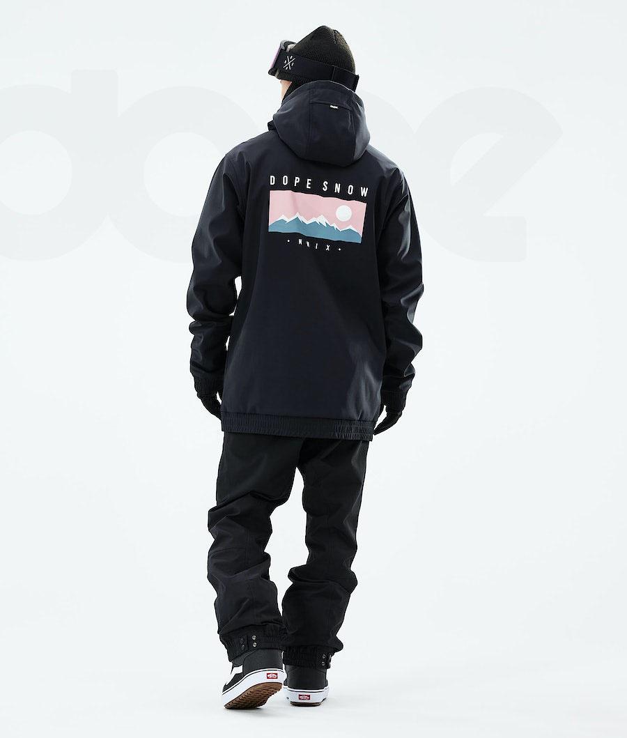 Black Men's Dope Yeti 2021 Range Snowboard Jackets | AUAP2841