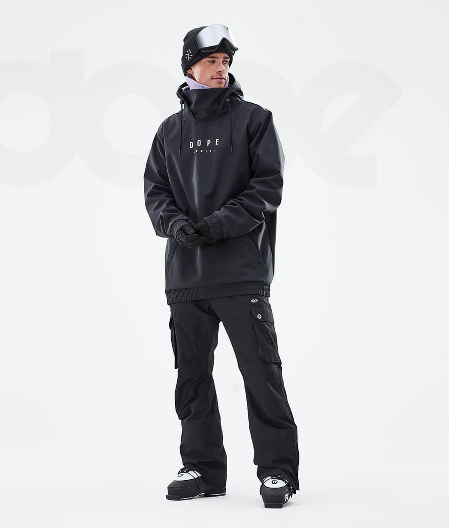 Black Men's Dope Yeti Peak Ski Jackets | AUBC2969