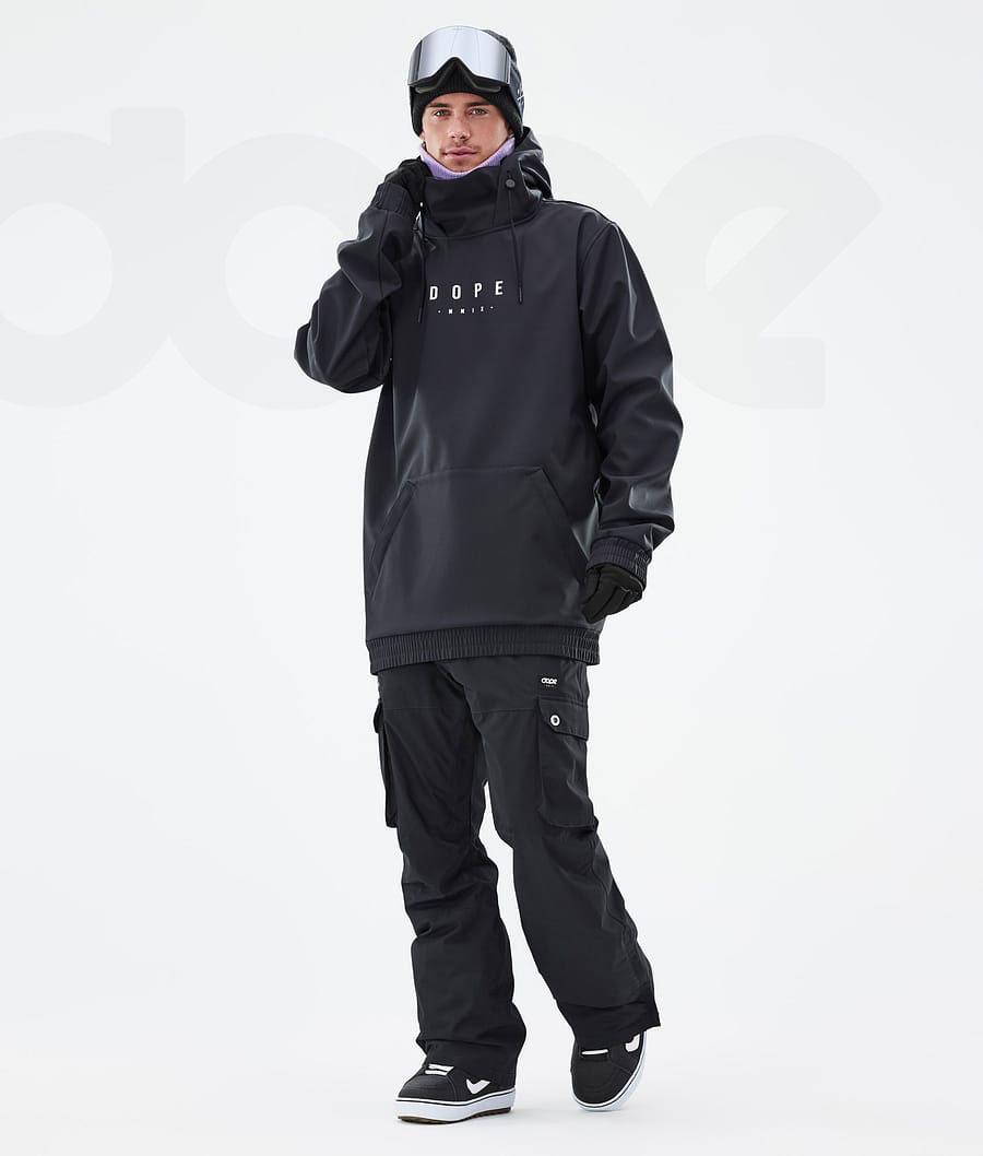 Black Men's Dope Yeti Peak Snowboard Jackets | AUQZ2851