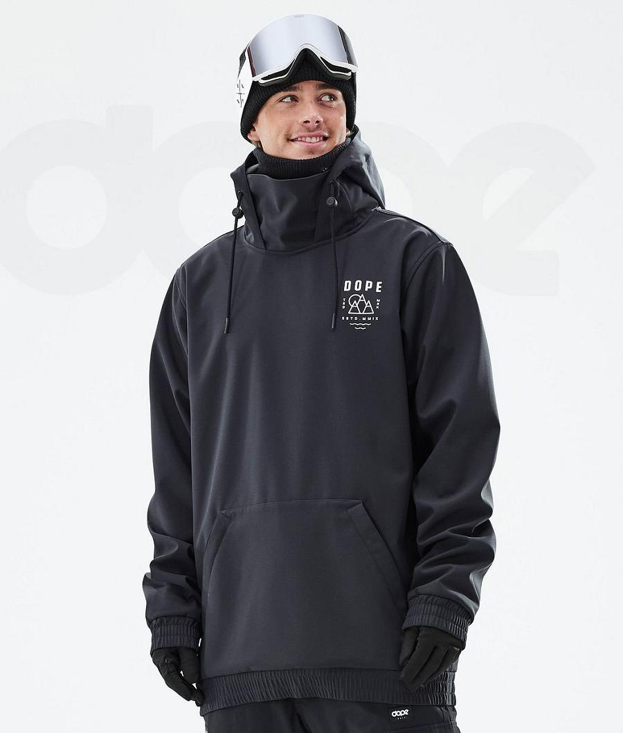 Black Men's Dope Yeti Summit Snowboard Jackets | AUFM2856