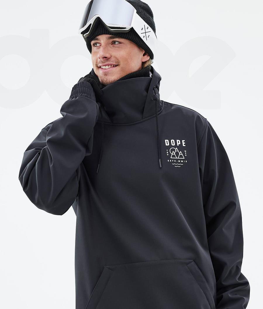 Black Men's Dope Yeti Summit Snowboard Jackets | AUFM2856