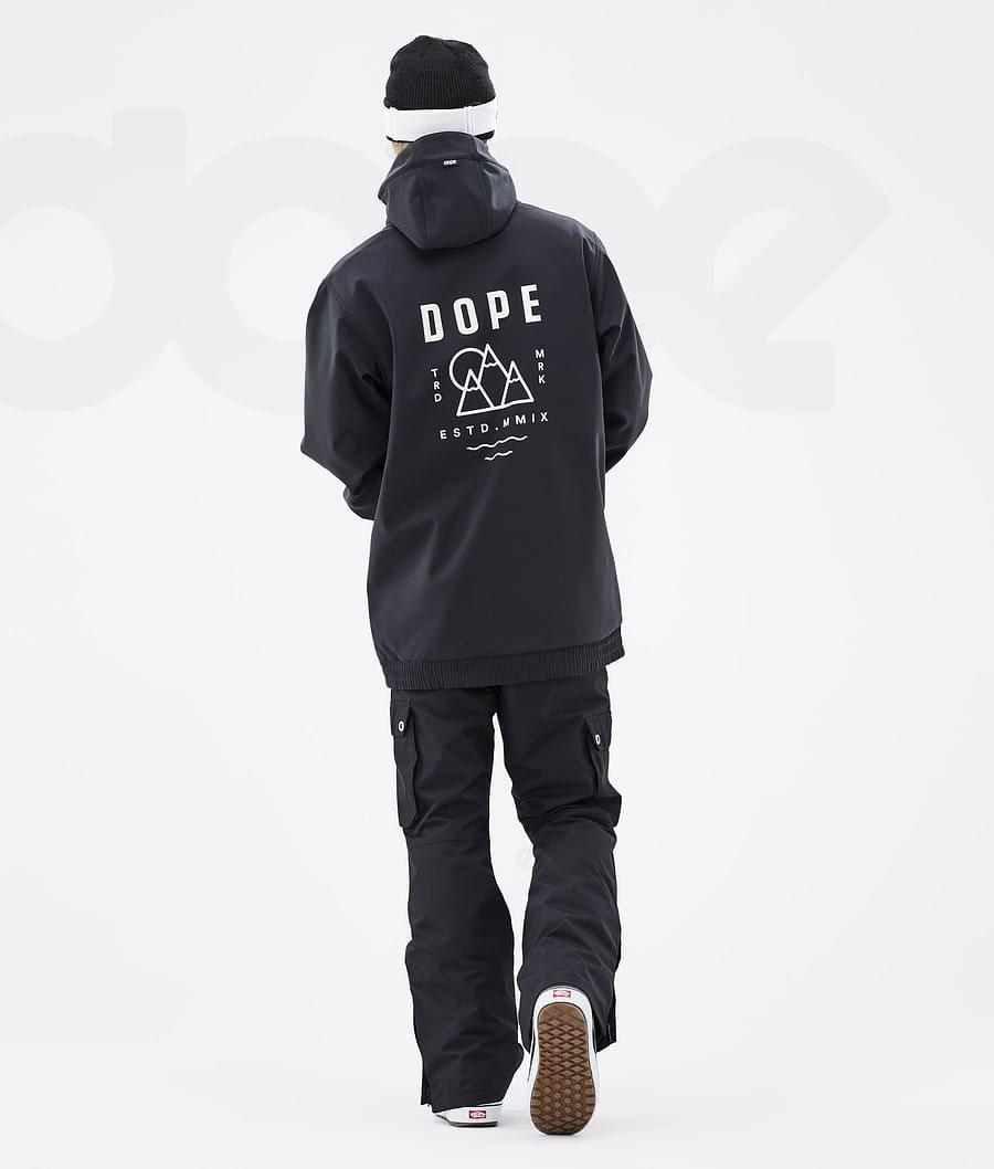 Black Men's Dope Yeti Summit Snowboard Jackets | AUFM2856