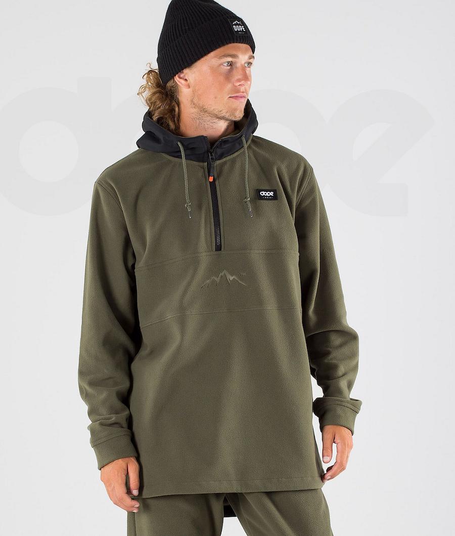 Black / Olive / Green Men\'s Dope Loyd Fleece | AULH3045