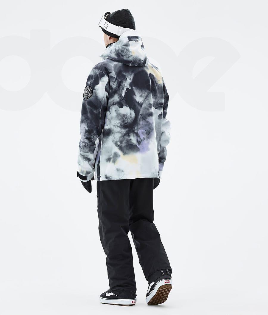 Black / Purple Men's Dope Blizzard Tiedye Snowboard Jackets | AUAP2788