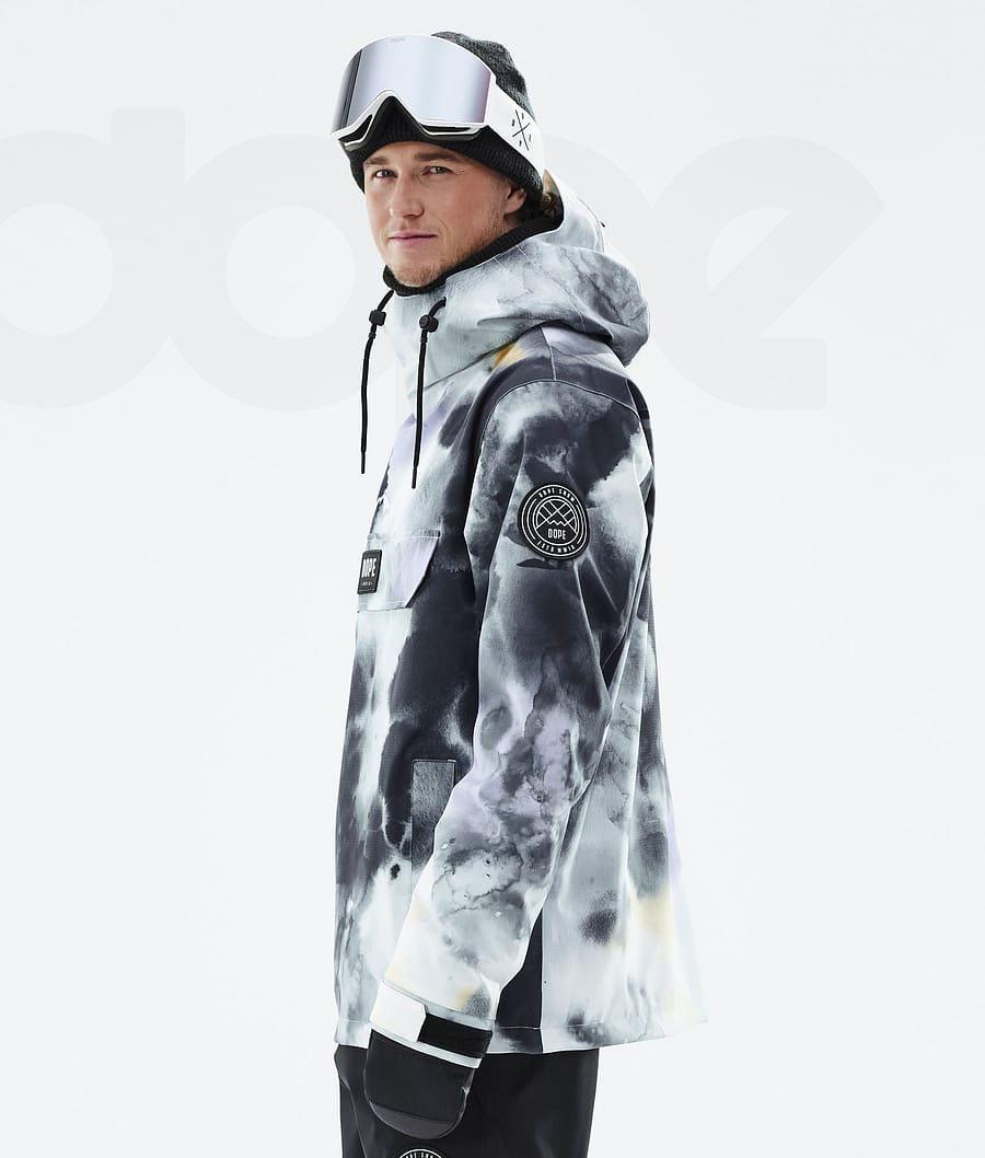 Black / Purple Men's Dope Blizzard Tiedye Snowboard Jackets | AUAP2788