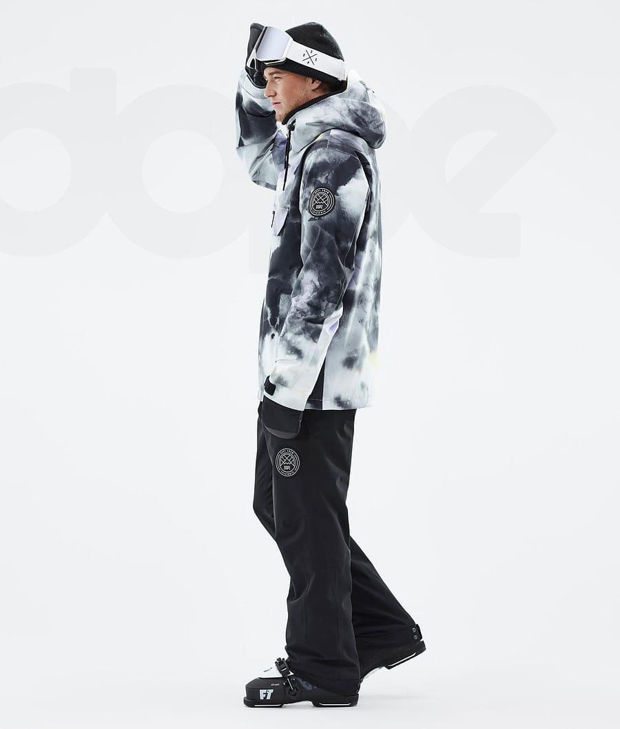 Black / Purple Men's Dope Blizzard Tiedye Ski Jackets | AURW2919