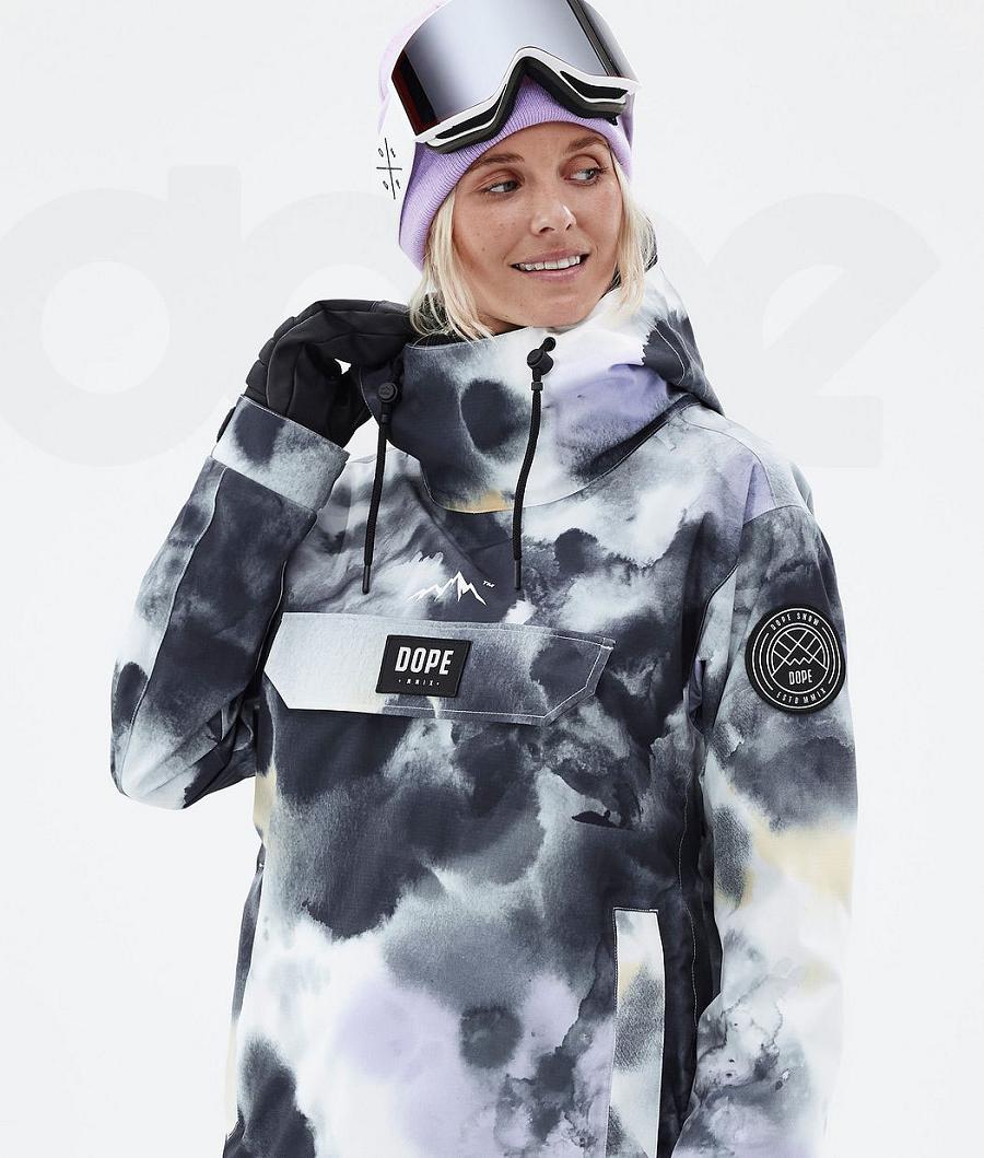 Black / Purple Women's Dope Blizzard W Tiedye Snowboard Jackets | AUSO3478