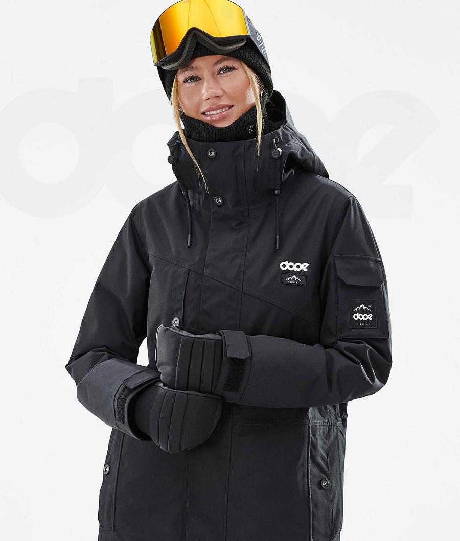 Black Women's Dope Adept W Snowboard Jackets | AUFM3379