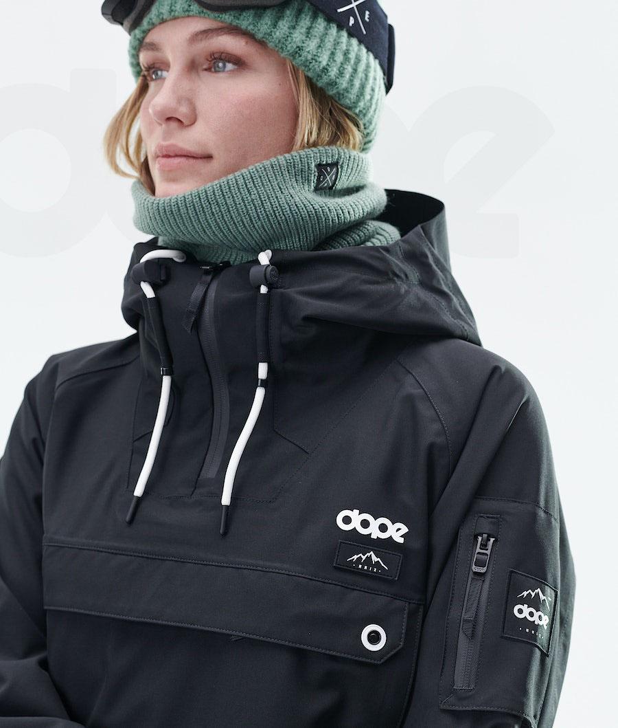 Black Women's Dope Annok Long W Snowboard Jackets | AUQZ3419