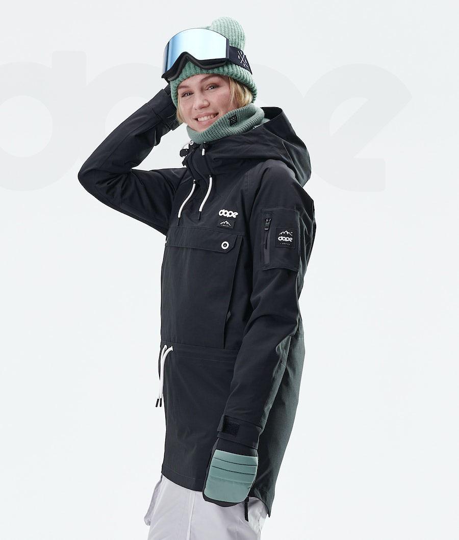 Black Women's Dope Annok Long W Snowboard Jackets | AUQZ3419