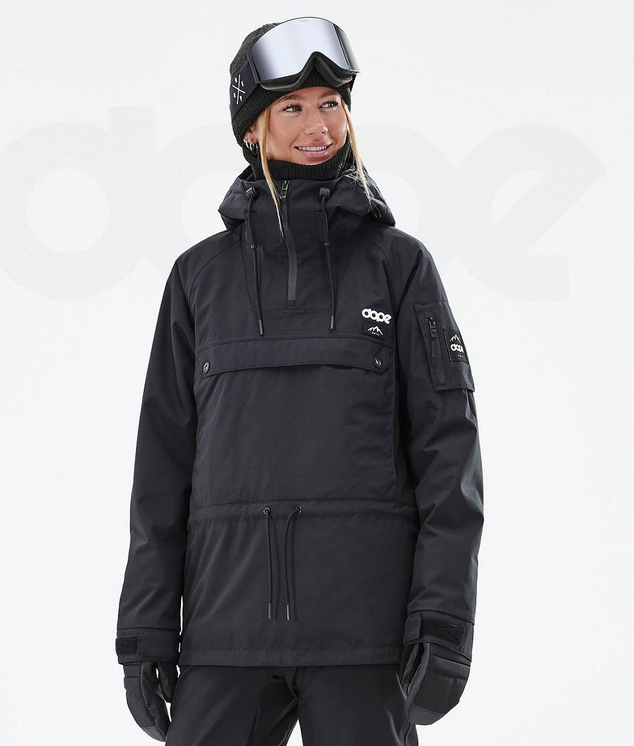 Black Women\'s Dope Annok W Soft Ski Jackets | AUKI3609