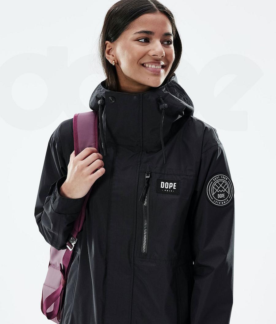 Black Women's Dope Blizzard Light W Full Zip Outdoor Jackets | AUOR3723