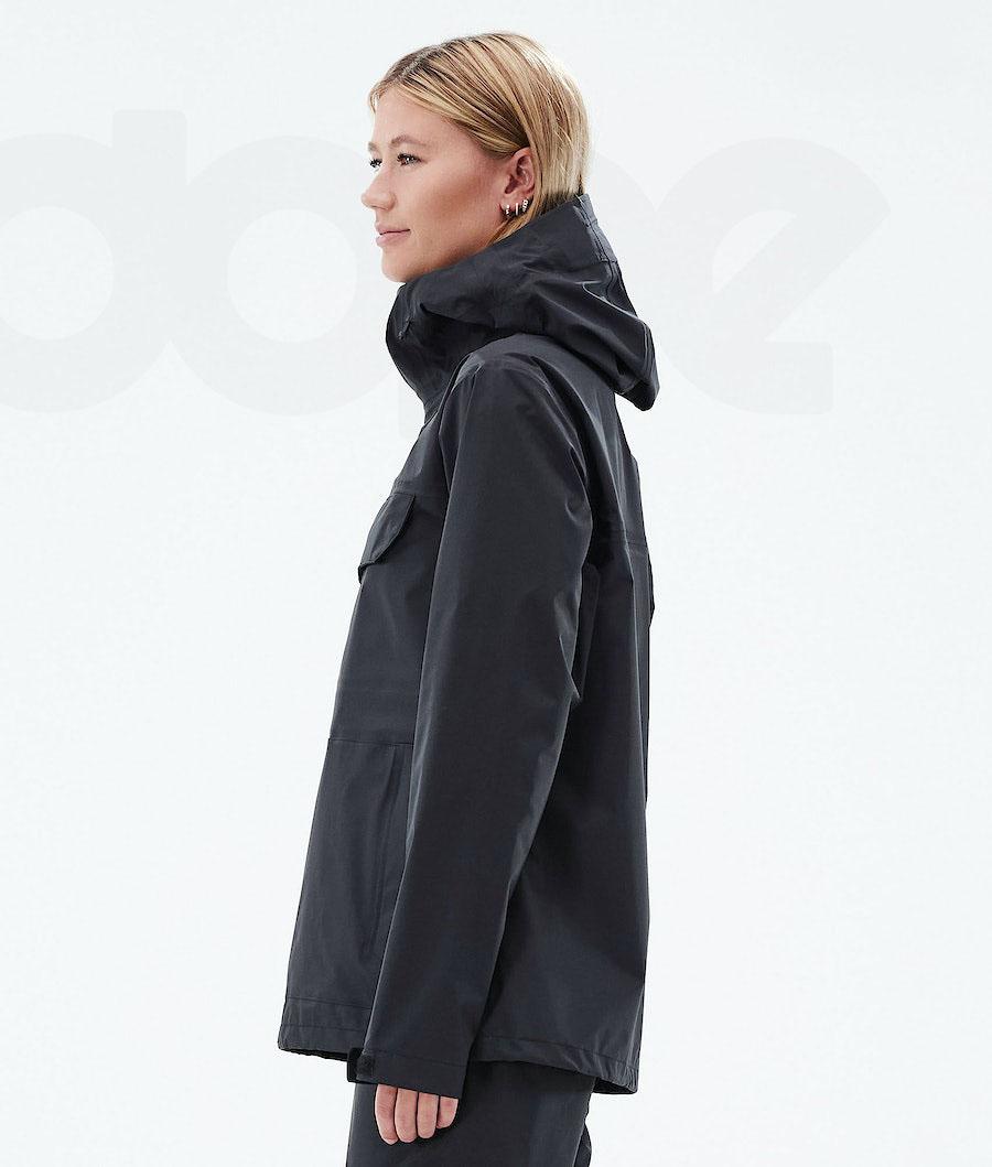 Black Women's Dope Downpour W Outdoor Jackets | AUUT3725