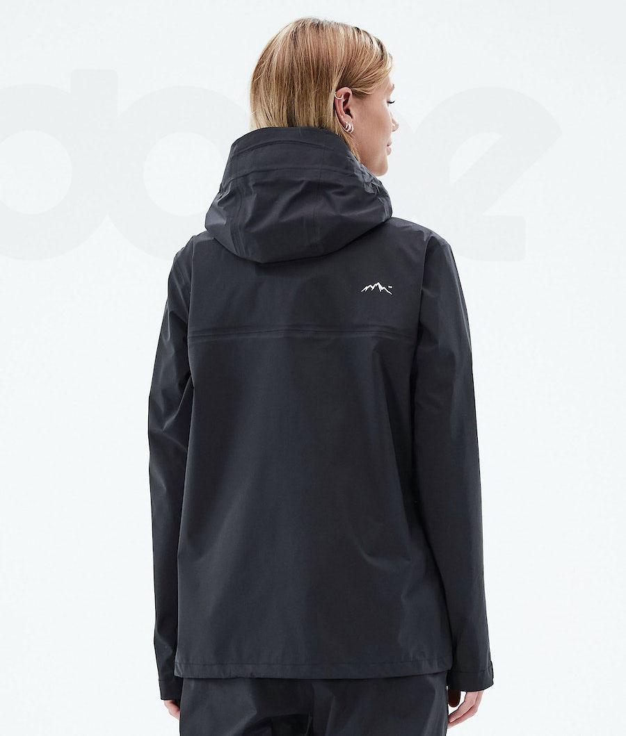 Black Women's Dope Downpour W Outdoor Jackets | AUUT3725