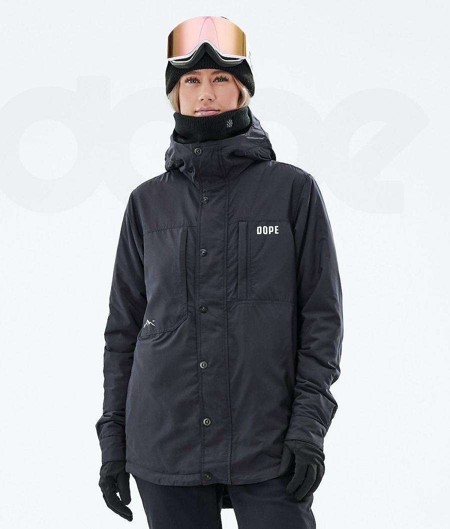 Black Women\'s Dope Insulated W Snowboard Jackets | AUIS3489