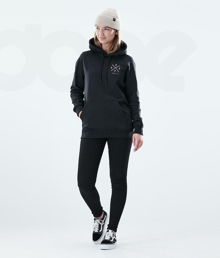 Black Women's Dope Regular 2X-UP Hoodie | AUFM3847