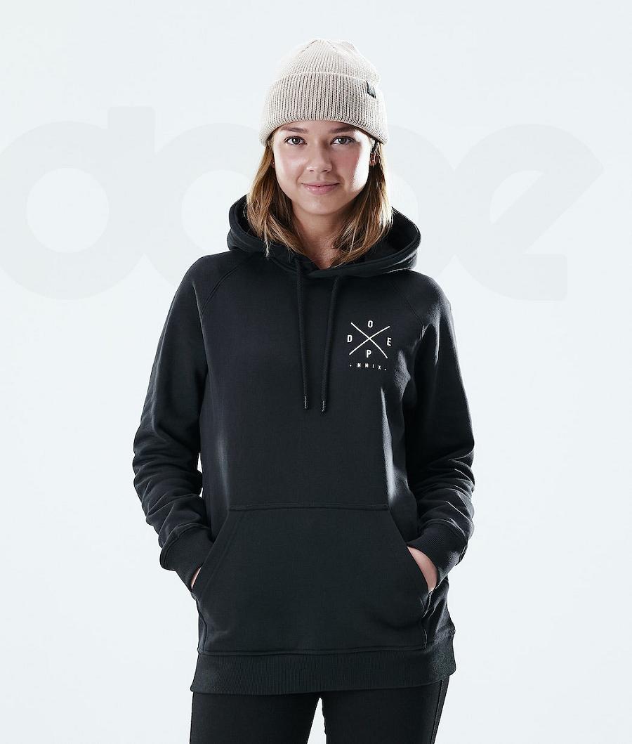 Black Women\'s Dope Regular 2X-UP Hoodie | AUFM3847