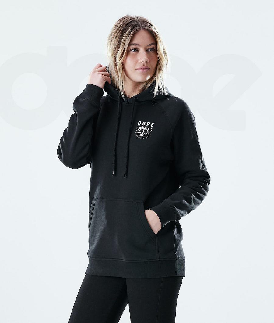 Black Women's Dope Regular Palm Hoodie | AUAP3850