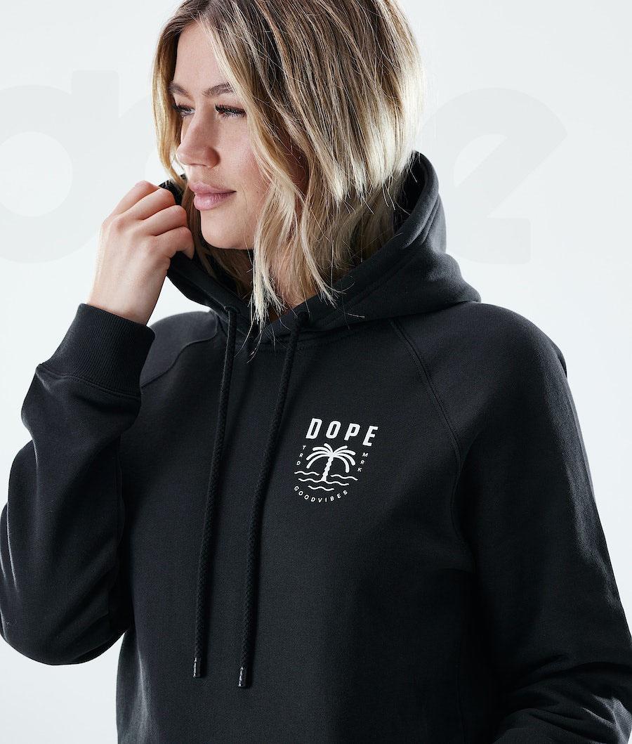 Black Women's Dope Regular Palm Hoodie | AUAP3850