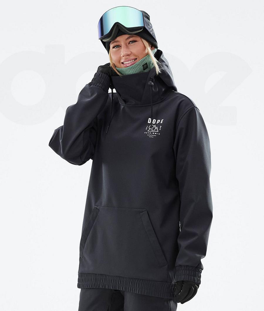 Black Women's Dope Yeti W Summit Snowboard Jackets | AUMA3549