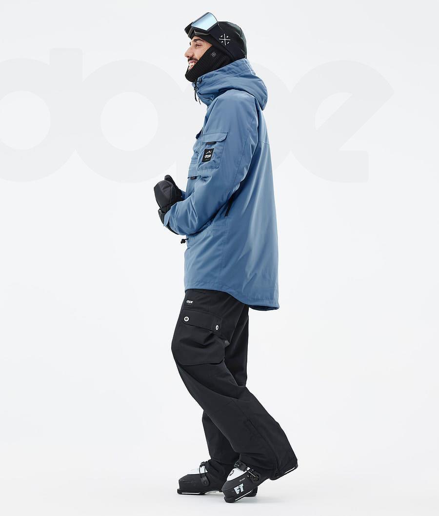 Blue / Grey Men's Dope Akin Ski Jackets | AULH2877