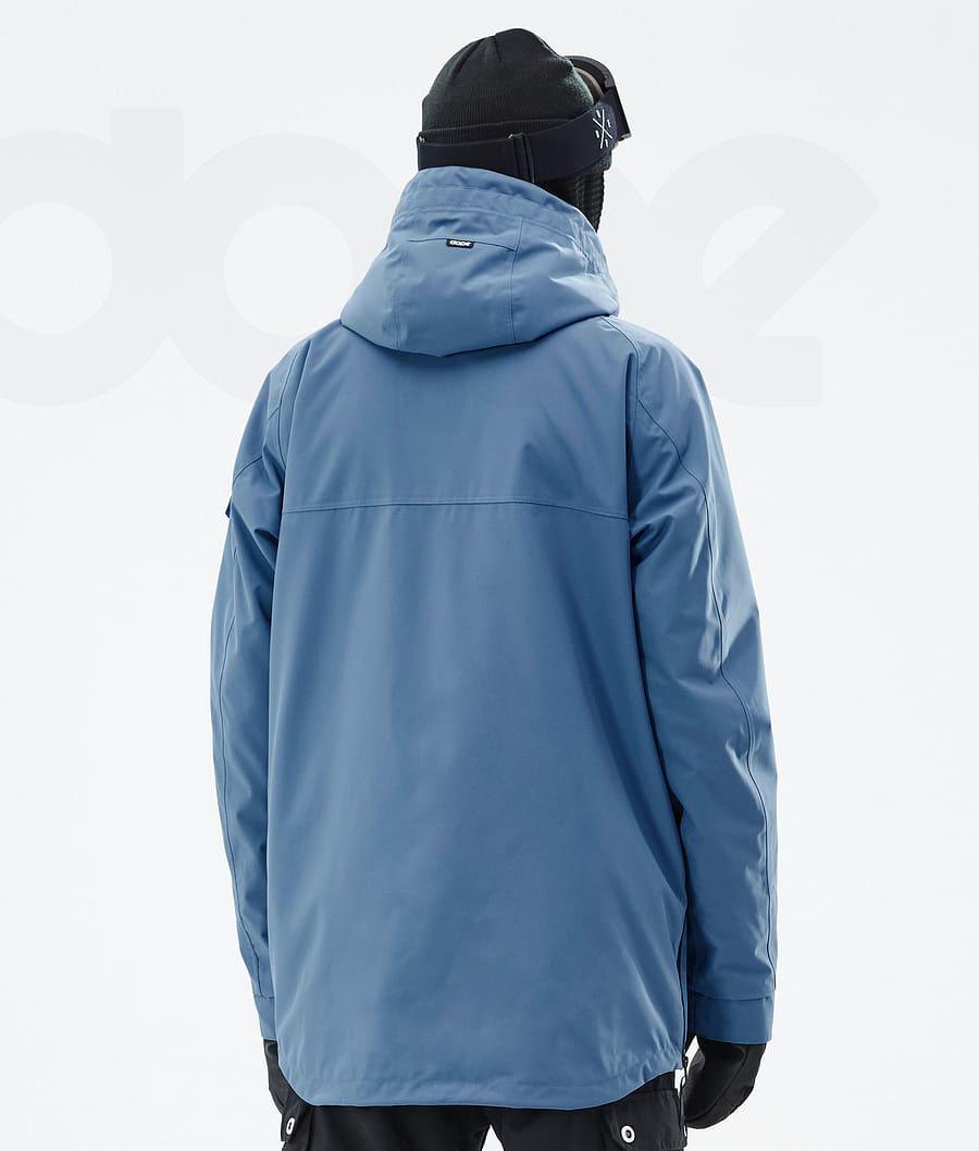 Blue / Grey Men's Dope Akin Snowboard Jackets | AUKI2736