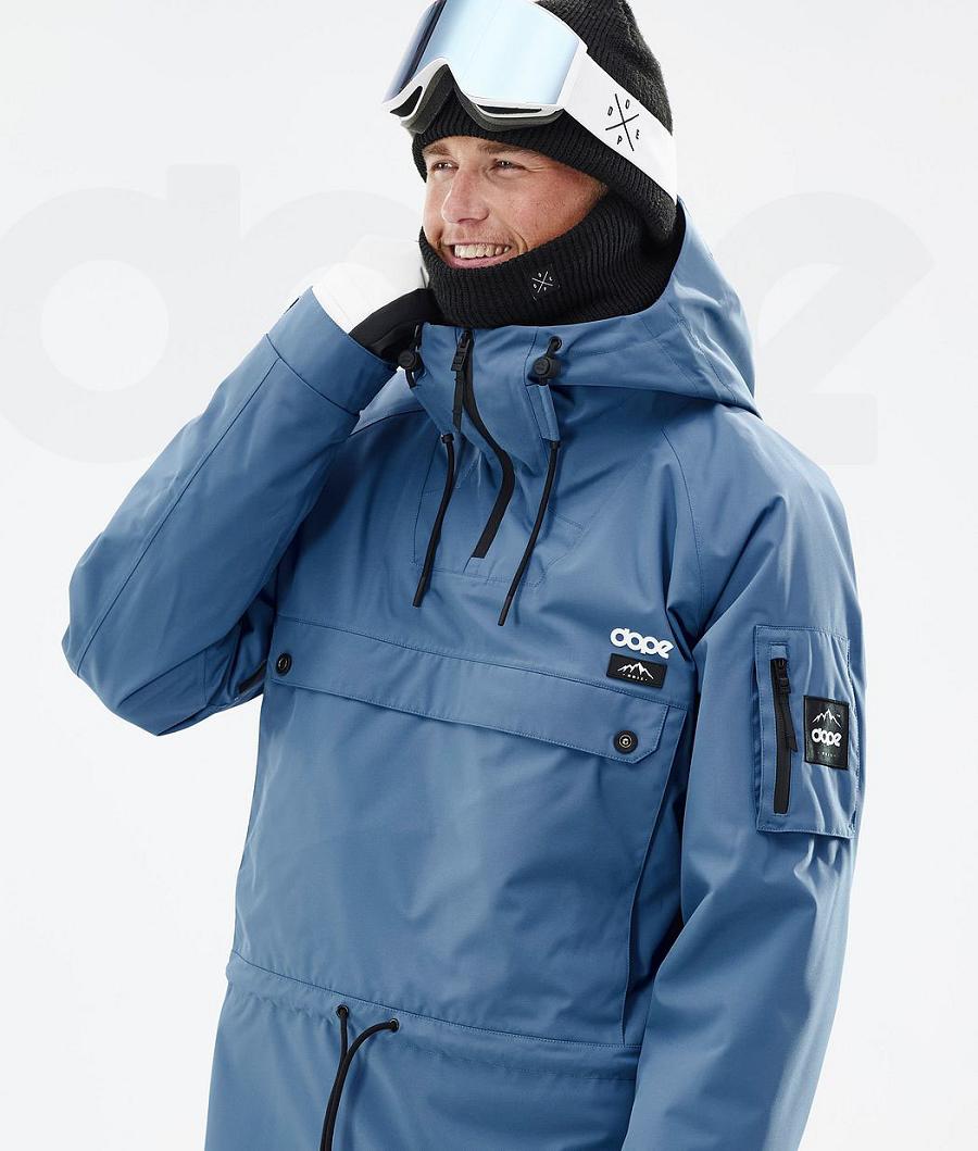 Blue / Grey Men's Dope Annok Ski Jackets | AUTV2891